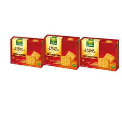 GULLON CREME TROPICAL Galletas dorada con cereales caja 800 g - Pack 3 Unidades TOTAL 2.4kg