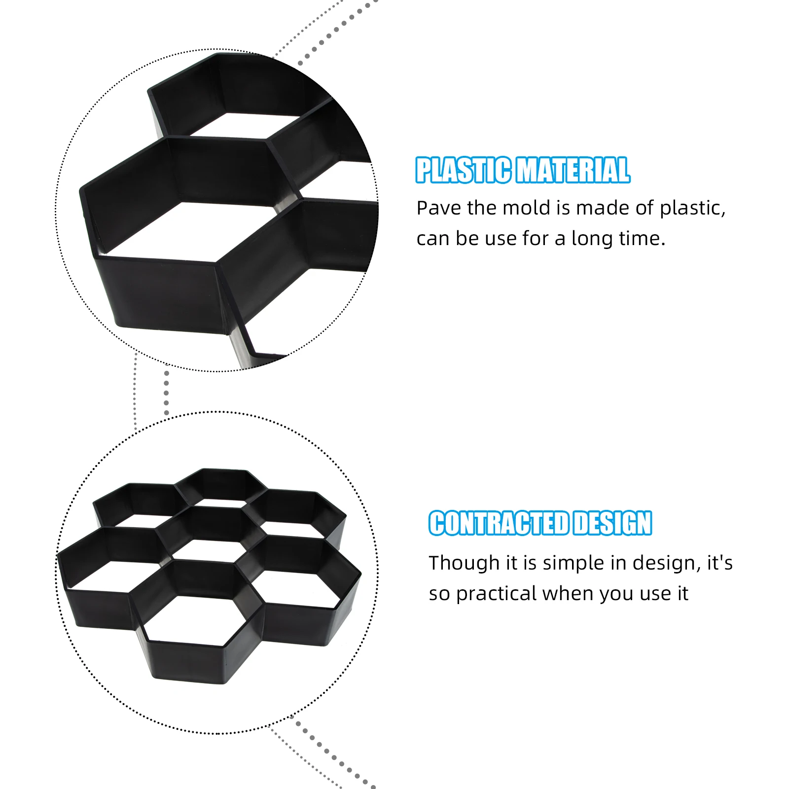 

Reusable Plastic Floor Tile Mold For Diy Garden Pavement Concrete Stepping Stone Path Maker Paving Mould Landscaping Tool