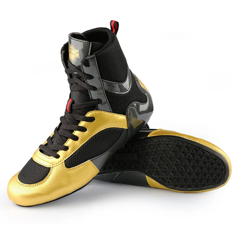 High Top Boxing Shoes Men's and Women's Wrestling Fighting Shoes Sanshou Training Fighting Shoes Professional Competition Boots