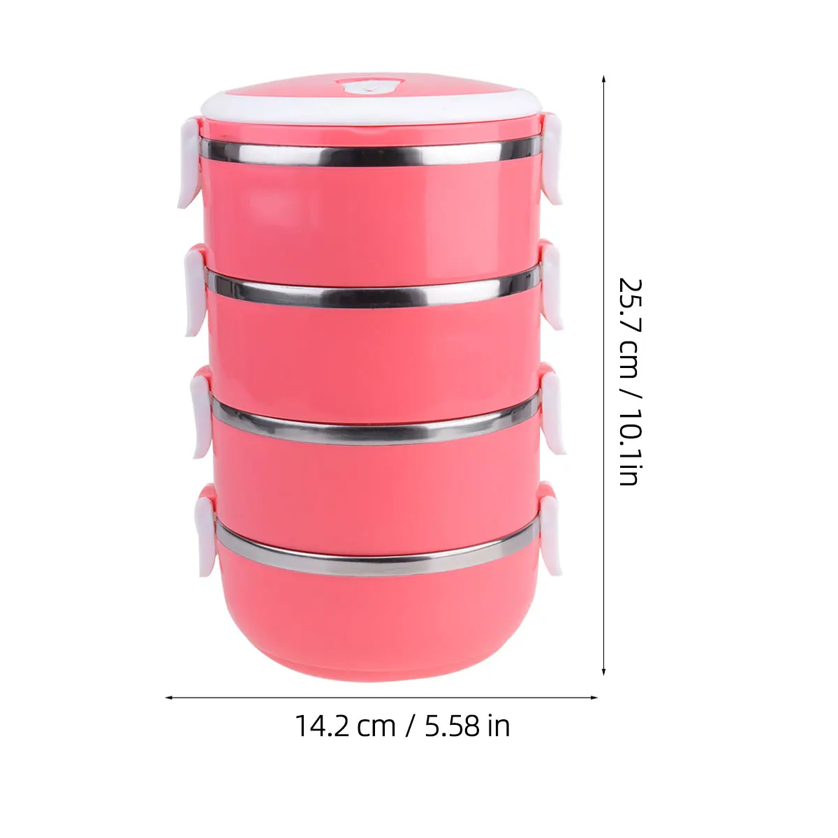 

1PC High Quality Stainless Steel Lunch Box Portable Thermal Food Container Multilayer Design With Arched Handle For Daily Use