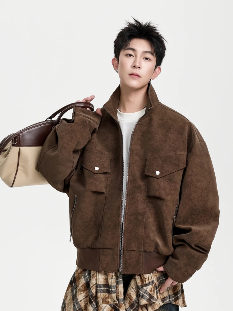 

Мужская рабочая куртка Jaet, осенняя, брендовая, класса люкс, модная, для ранней осени, трендовая, весенне-осенняя, кожаная куртка Jaet