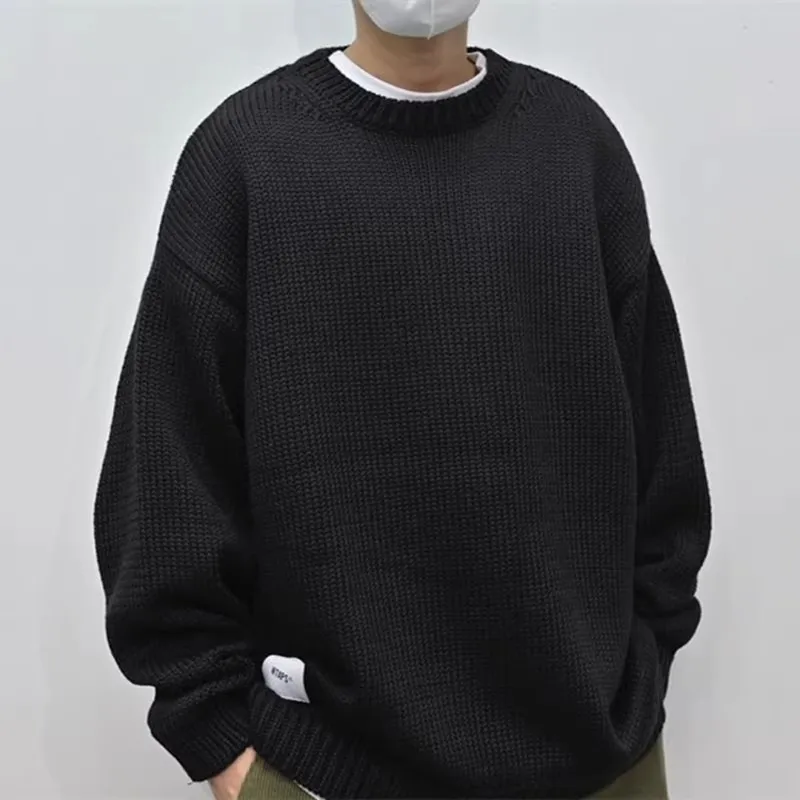 2024 WTAPS Autumn/Winter Bone Jacquard Round Neck Knitted Pullover Loose Sweater  Men and Women Loose Couple Sweater MY03