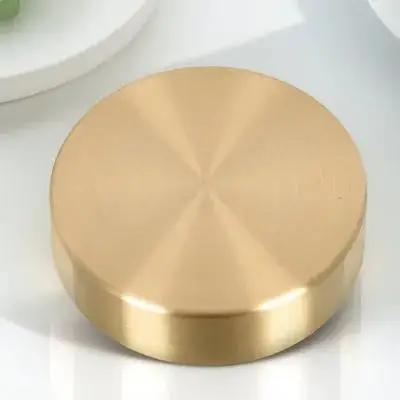 

1pcs Brass Paperweight Round Chinese Calligraphy Supply Smooth Desktop Letter Weight For Painting Drawing Kanji Solid