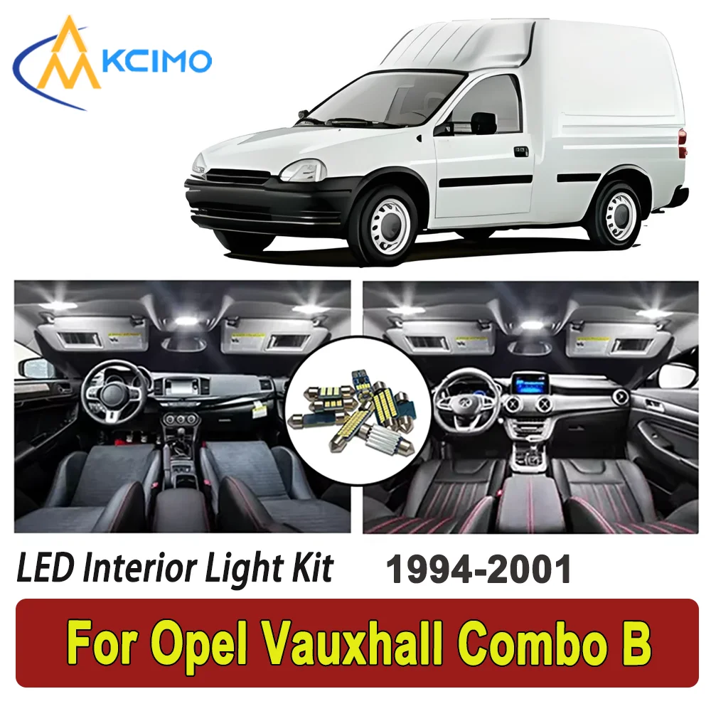 

New Light Bulb For Opel Vauxhall Combo B (1994-2001) Premium Bright LED Interior Dome Map Trunk Light Kit Car Led Lamps Canbus