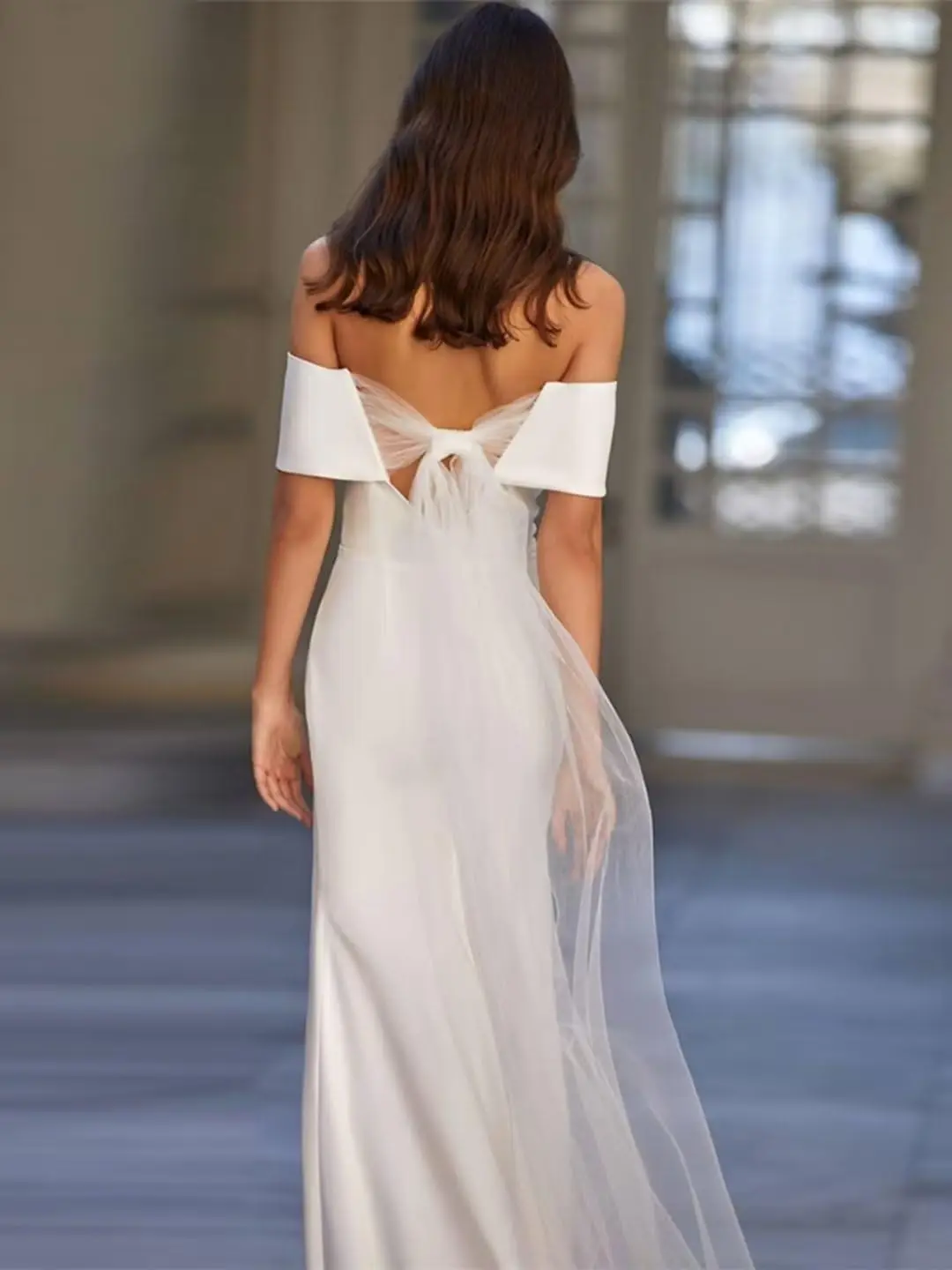 Wedding Dresses Customized One Neckline Elegant Beach Wedding Dresses Trailing Dresses for Wedding Bridesmaid Vacation Dresses