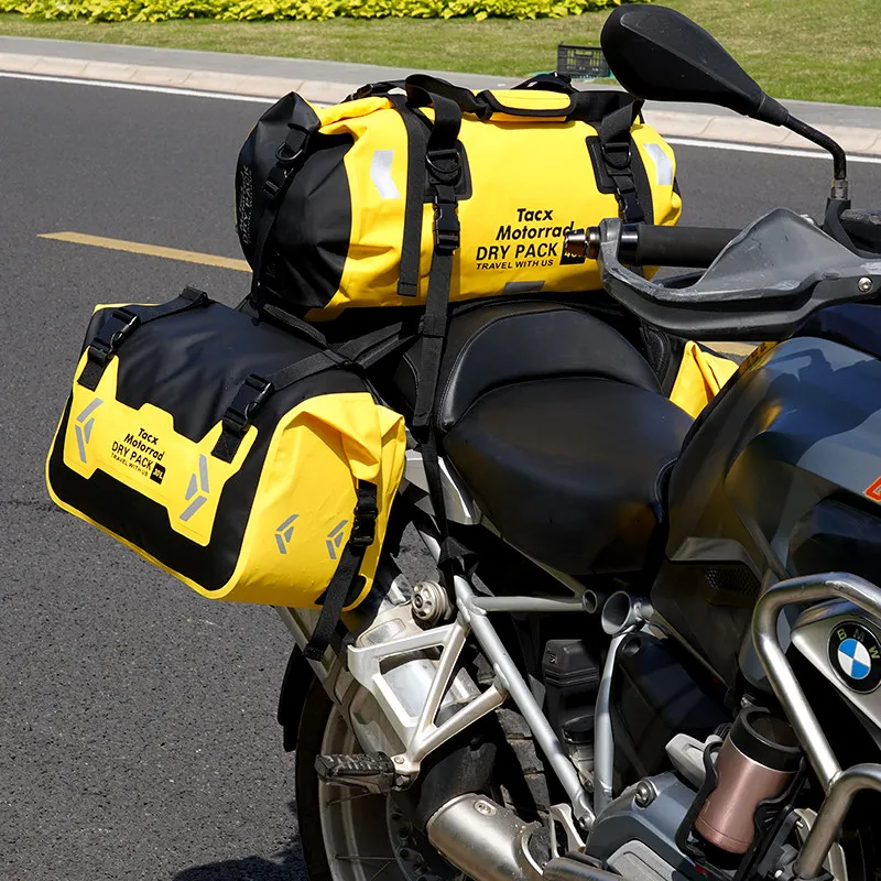 Motorcycle waterproof backpack motorcycle travel quick release wear-resistant saddle bag integrated retro bicycle side bag