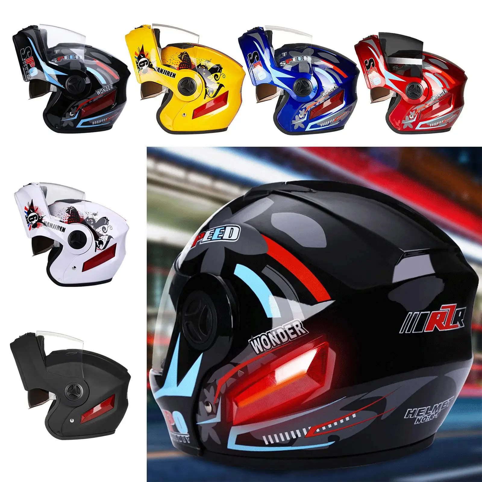 

Motorcycle Dual Visor Lightweight Aerodynamic Unisex for Men Women