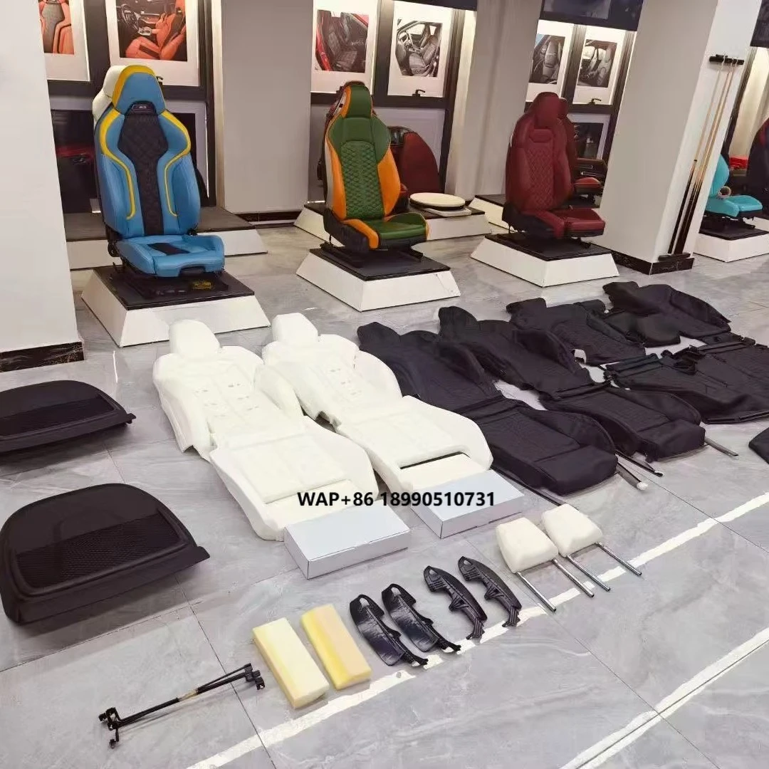 

Car Luxury Sport Racing Seat Custom Carbon Fiber Panel Leather Cover Bucket Upgrade RS Seats for A3 A4 A5 A6 A7 Q3 Q5 Q7 Q8