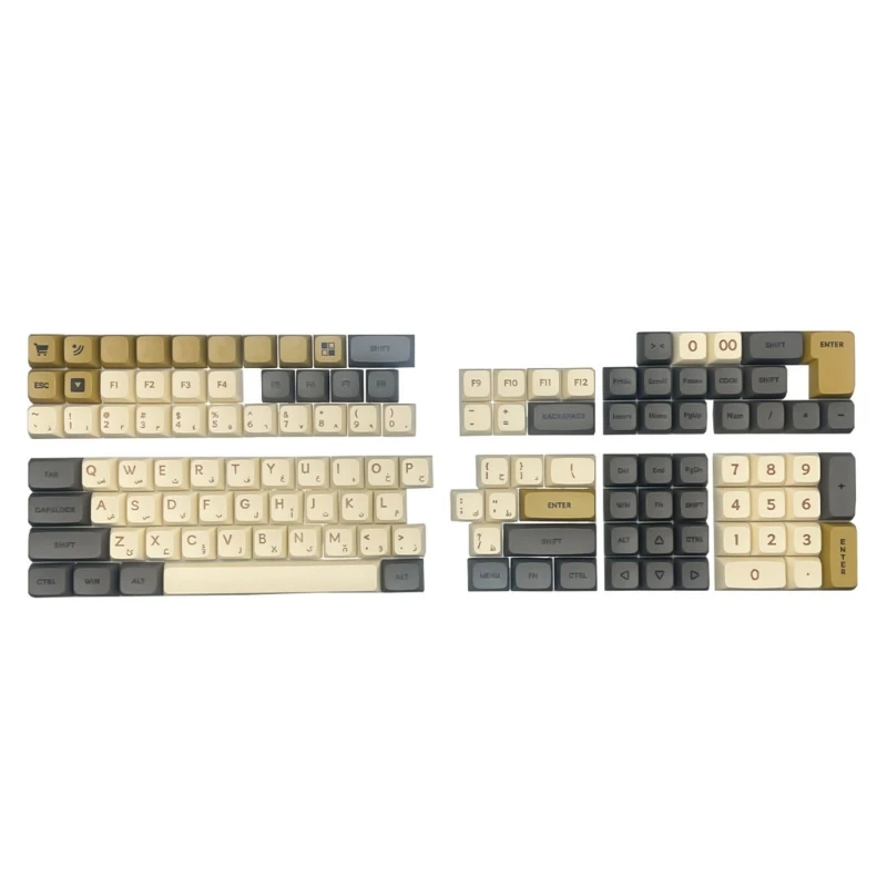 Ergonomic XDA Keycaps Arabic Keycap for 64/68/75/87/98/104/108 Keyboard Enthusiasts Keycaps for Improve Typing Dropship