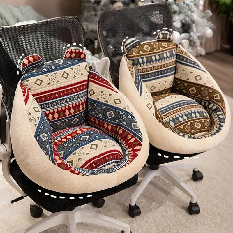 

Bedside Reading Cushion Bohemia Style Seat Cushion with Integrated Backrest Support PP Cotton Soft Use of Home Car Seats 등받이 쿠션