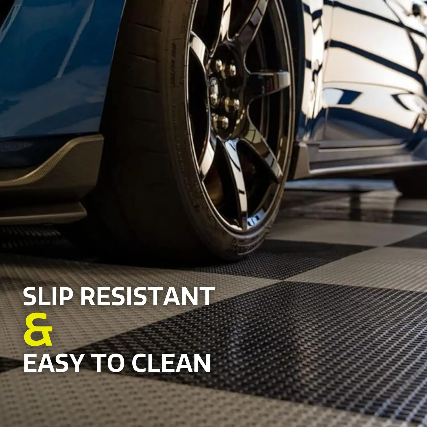 GarageFlow Self-Draining and Free-Floating Modular Garage Floor, Durable High Impact Copolymer Interlocking Floor Til