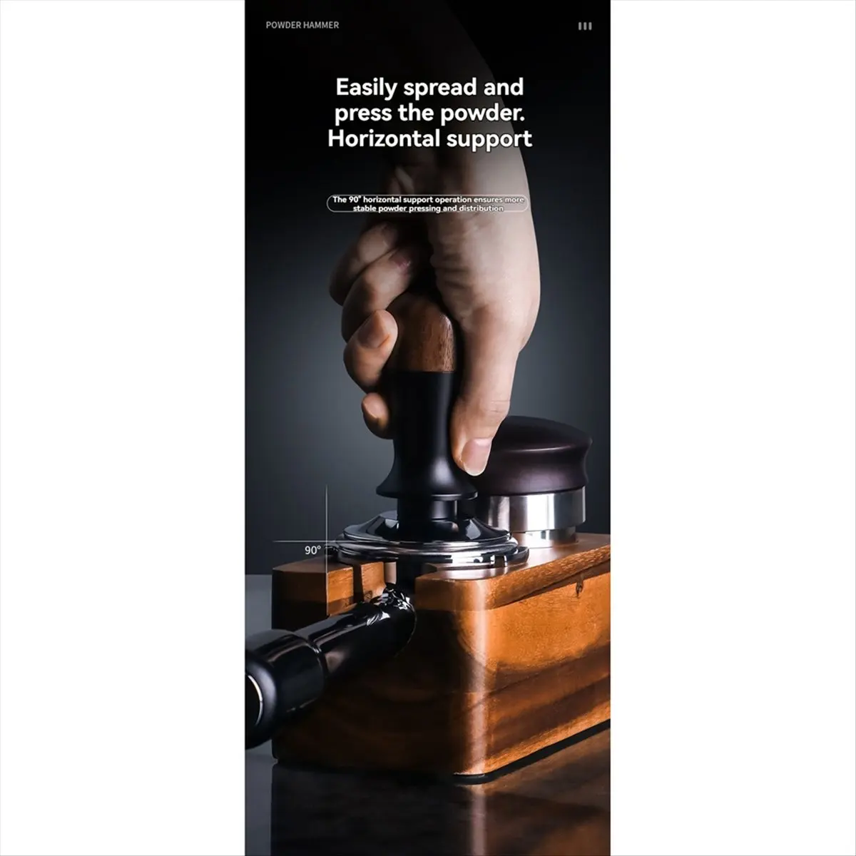 58 مللي متر سدادة الاسبريسو قوة ثابتة تأثير العبث قاعدة مسطحة موزع القهوة أداة تسوية سدادة قهوة #2