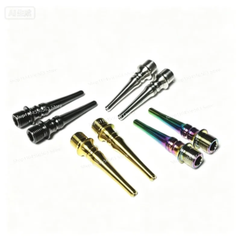 1Pair Bicycle Titanium Pedal Spindle, Ultra Light, Shaft, Gold, Rainbow, Black, Fit for Shimano R9100, R9100E1, PD9000