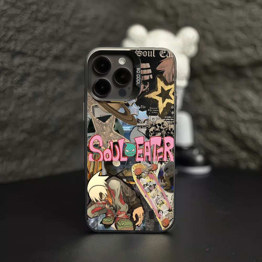 Funda de teléfono de Anime para iPhone 12 11 13 14 15 16 17 Max Pro Plus Mini funda protectora IMD Color Soul Eater