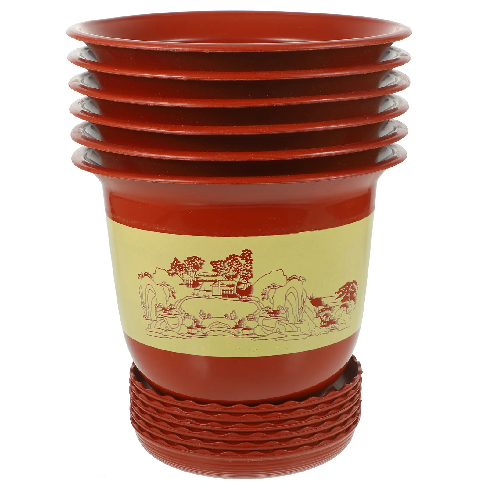 

6Sets Orchid Pot Plastic Planter Saucer Indoor Outdoor Garden Flower Plant Pot for Succulents Cactus Mint Orchid Plant Pots