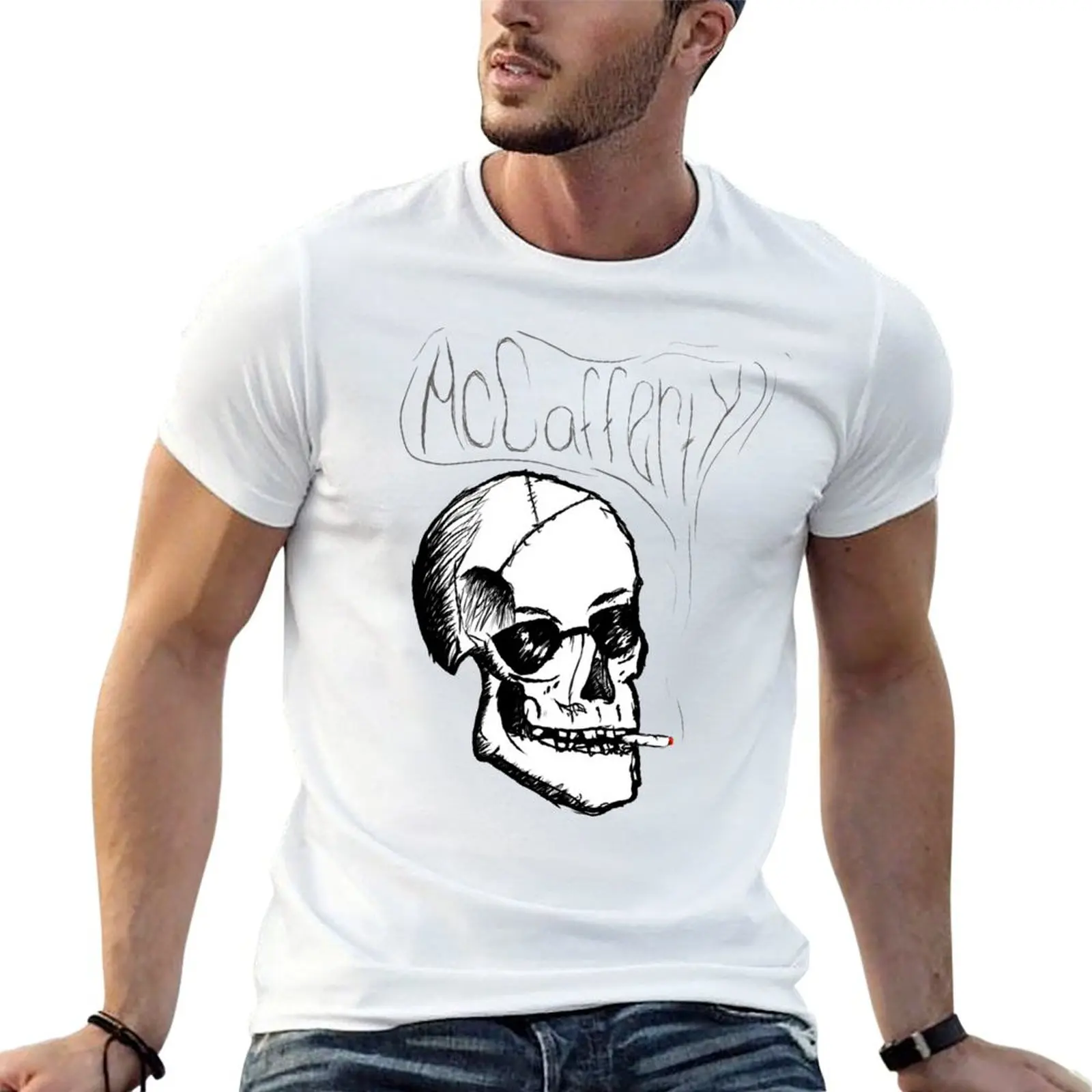 

man McCafferty man shirt t Smoking shirt T-Shirt casual t graphic Skull