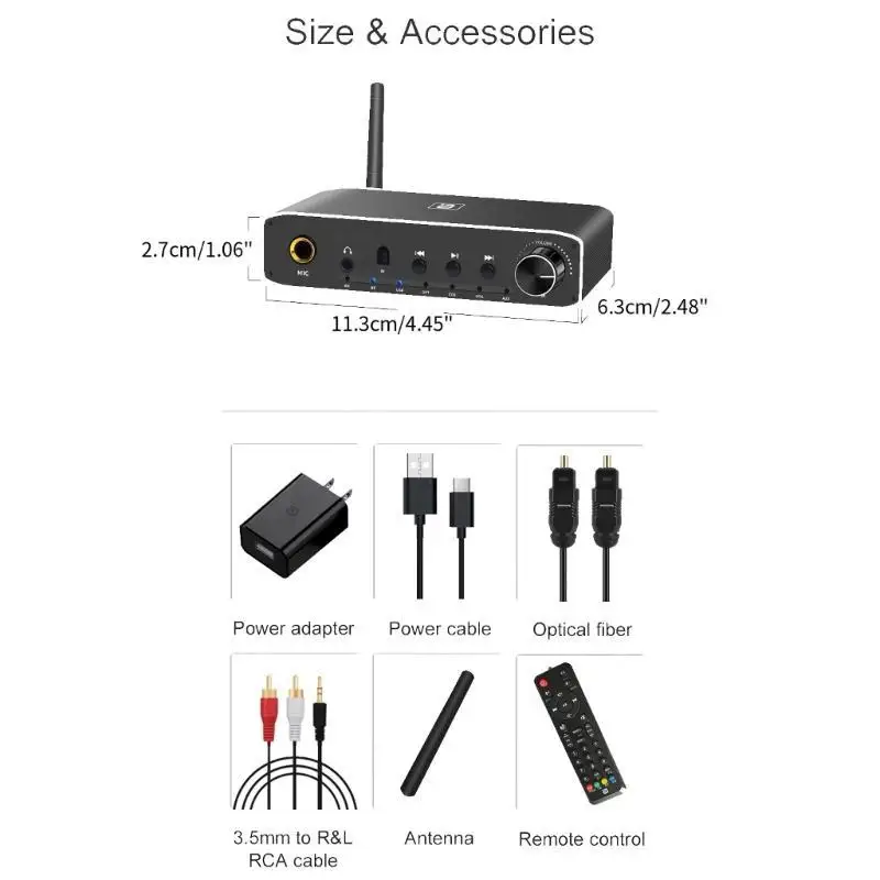 R53C Bluetoothcompatible 5.3 Receiver Transmitter 2 In 1 Coaxial Optical Digital to Analog Converter Headphone Adapter