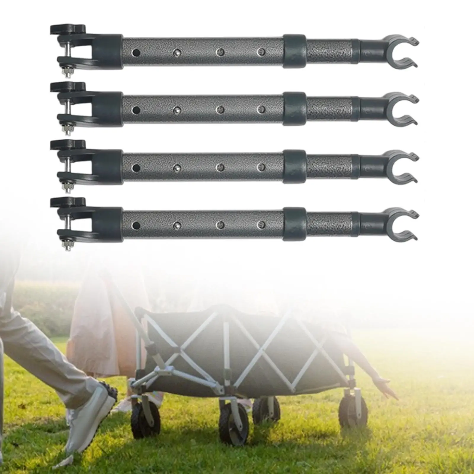 4x Camping Cart Table Support Rod Lifting Bracket Lightweight Telescopic Desk Leg for Camping Backyard Trolley Garden Outdoor