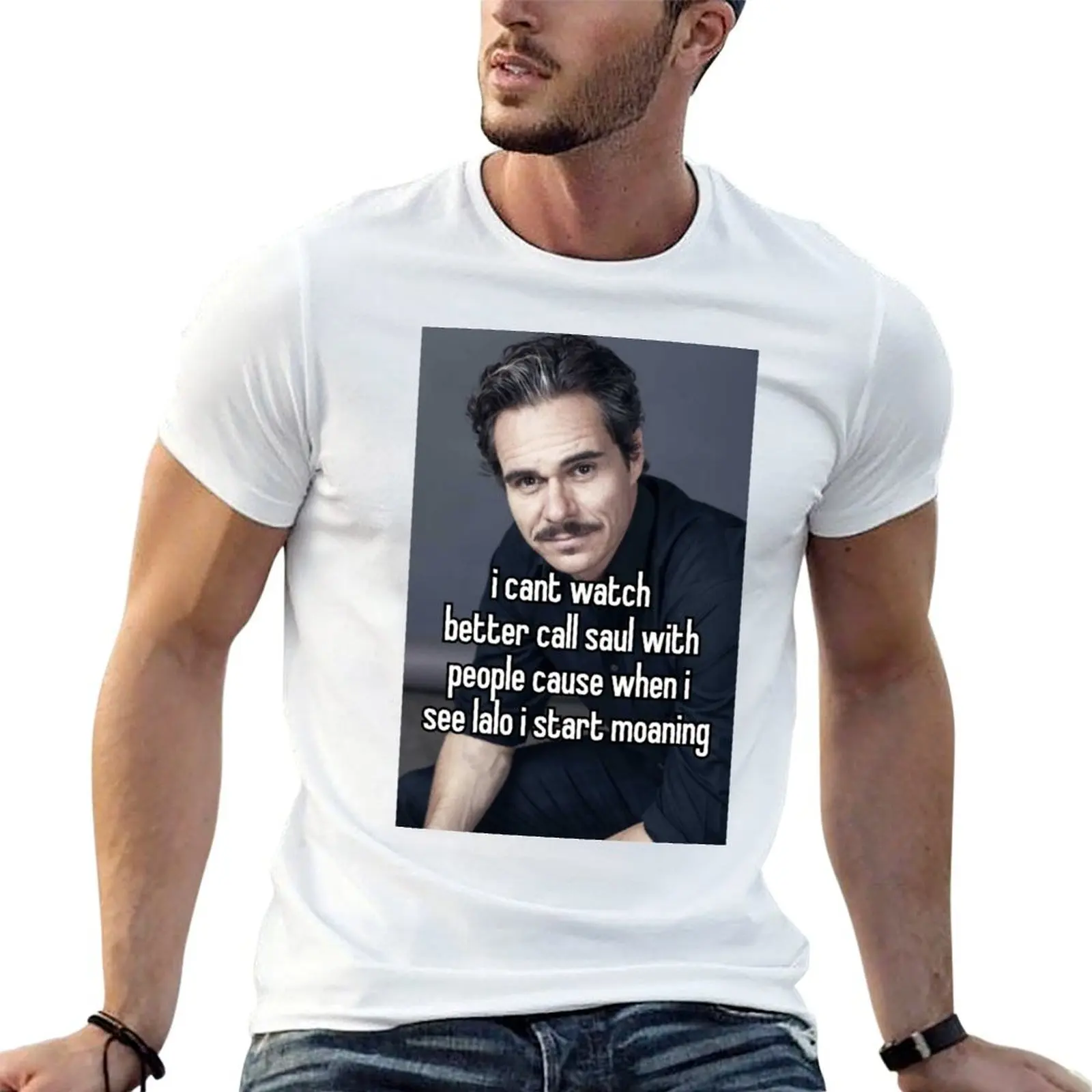 Camiseta i cant watch bcs alone Lalo, camiseta personalizada para hombre, camiseta gráfica de algodón pesado para hombre