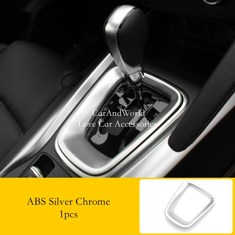 For Renault Kadjar 2016-2020 Interior Gear Shift Box Panel Cover Trim ABS Chrome Decoration Sticker Car-Styling Accessories