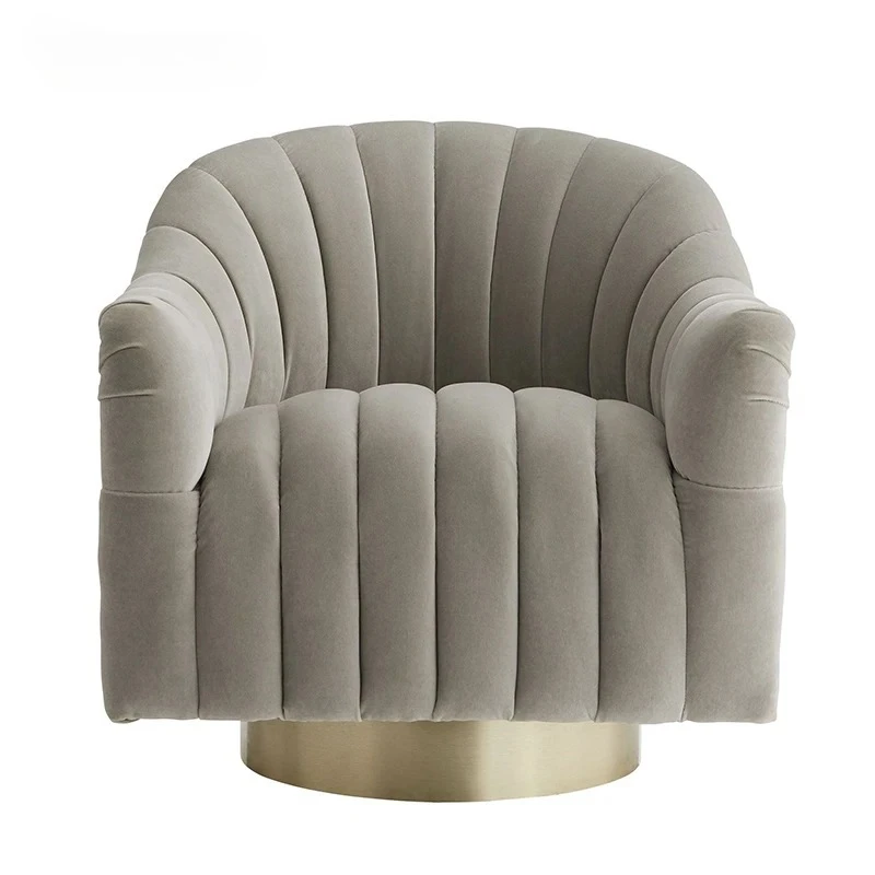 

Cream Style Single Chair Luxury Light Minimalist Reception Chair for Living Room Balcony Bedroom Casual Network Red