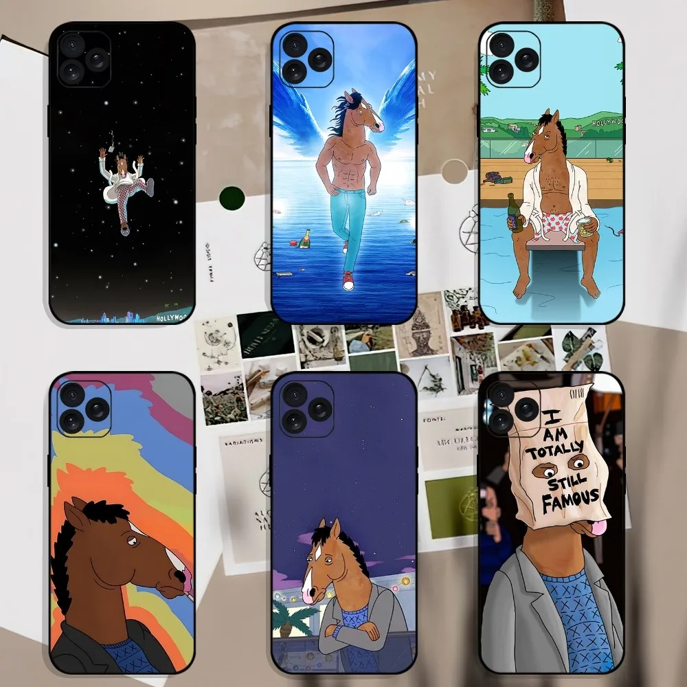 Cartoon B-BoJack HorsemanS Phone Case For iPhone 8 11 12 13 14 15 Mini X XR XS PRO MAX Plus Shell