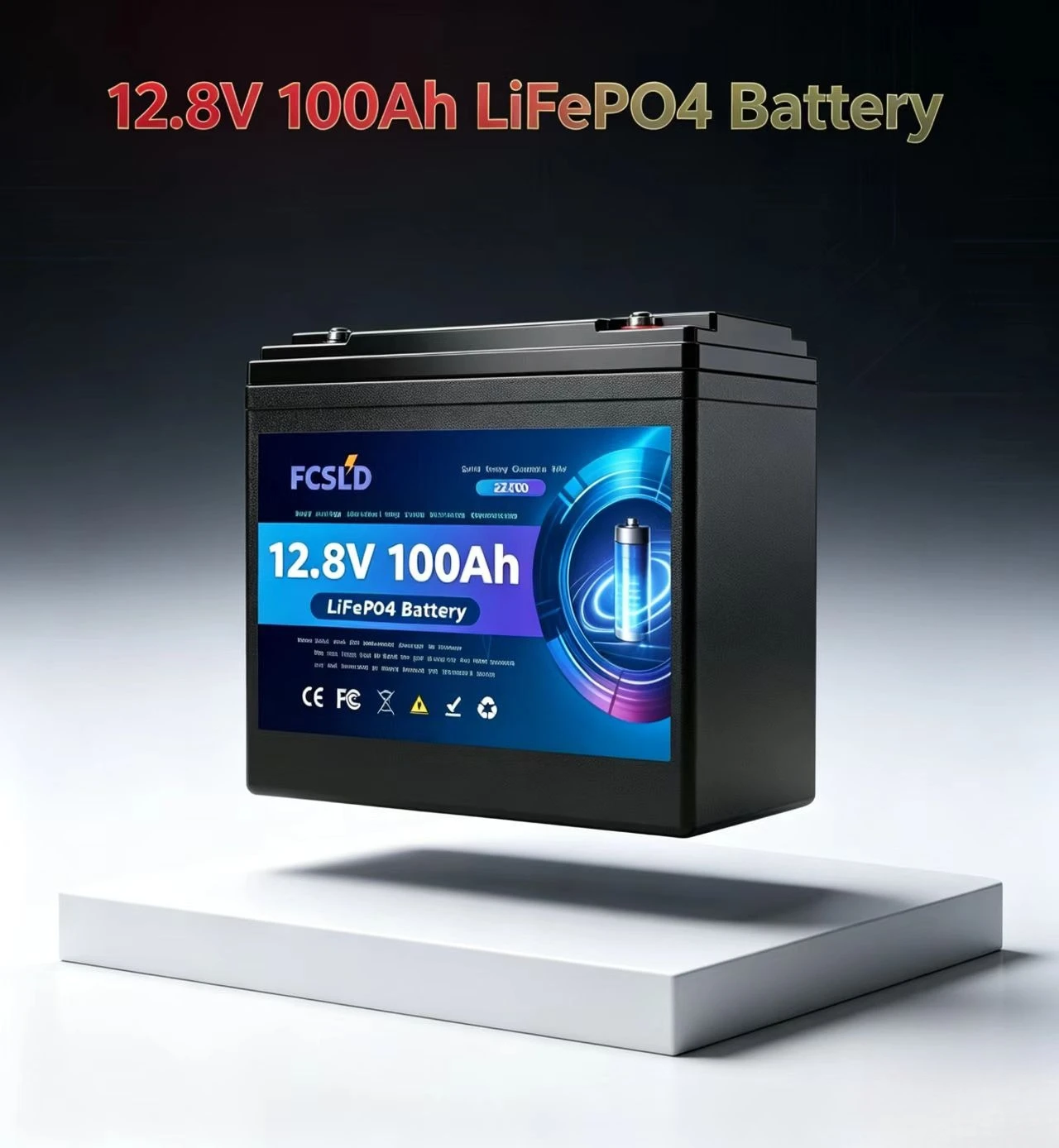 

100% 12.8V 100Ah LiFePO4 Genuine Original Battery Rechargeable Battery 6000+ Cycles BMS for Solar Inverter RV Home Backup Power