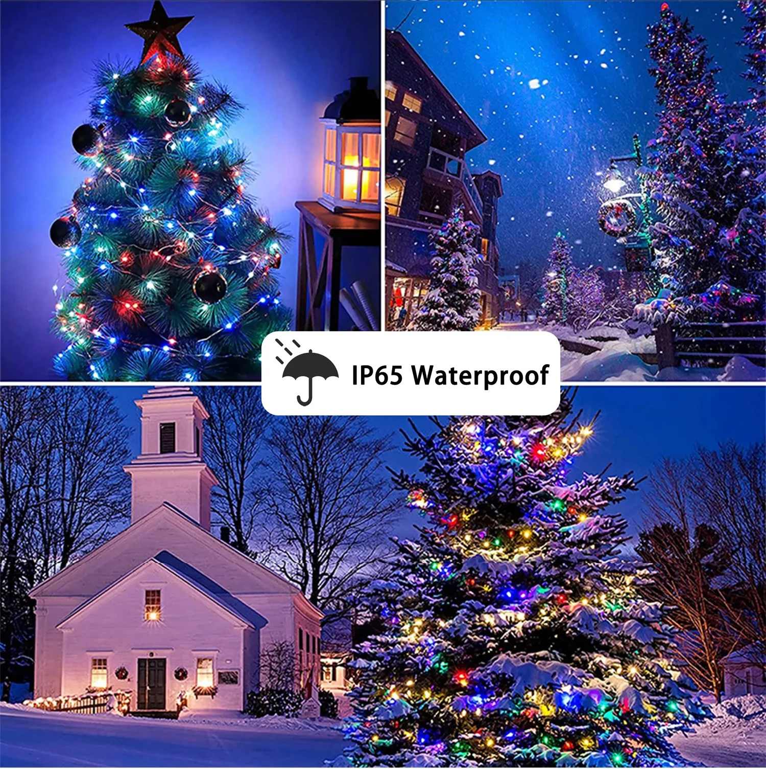 LED String Lights IP65 Waterproof DIY Fairy Lights USB Rechargeable Smart Bluetooth Music APP for Christmas Birthday Party Decor