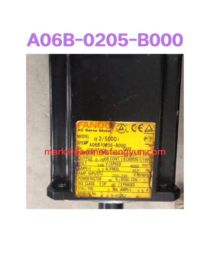 

A06B-0205-B000 Испытание серводвигателя в порядке