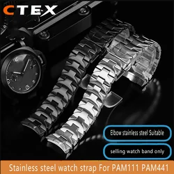 316L Stainless steel watch strap 22 24mm watchband for Pa-n-e-r-a-i PAM111 PAM441 watch band Curved soild metal bracelet for men