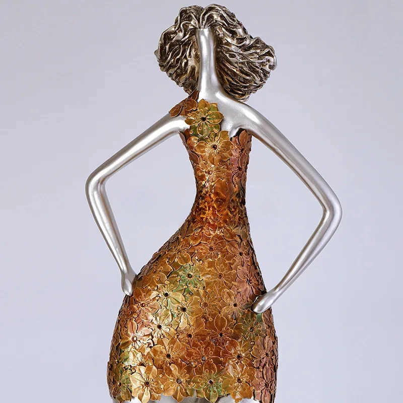 

Large floor-to-ceiling abstract figure sculpture ornament light luxury soft handicraft ornament