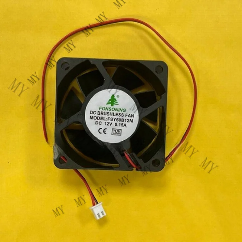 

TT 1PCS for FSY60B12M 6025 DC12V 0.15A 6CM 2-wire silent cooling fan #T6