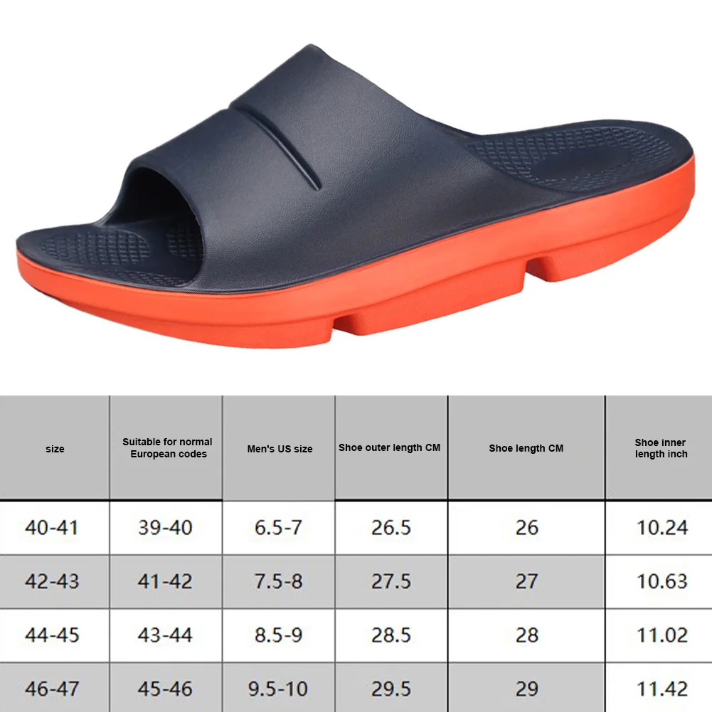 Mens Sport Recovery Sandals Arch Support Plantar Fasciitis Thick Cushion Slides Non-Slip Lightweight Comfort Orthotic Slippers