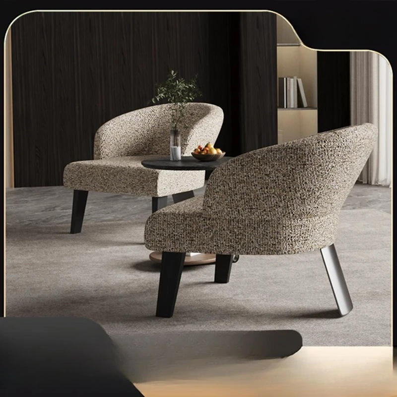 

Minimal light luxury Italian fabric sofa dual-purpose home living room bedroom sofa single chair negotiation