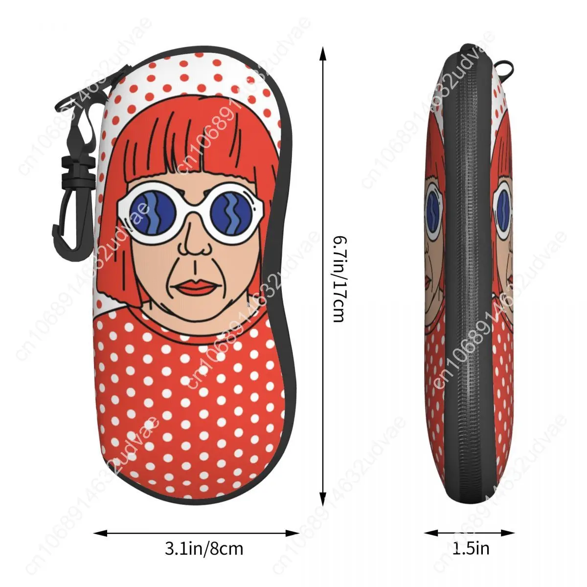 Custom Yayoi Kusama Self Portrait Eyeglass Glasses Case Women Men Soft Sunglasses Protective Pouch