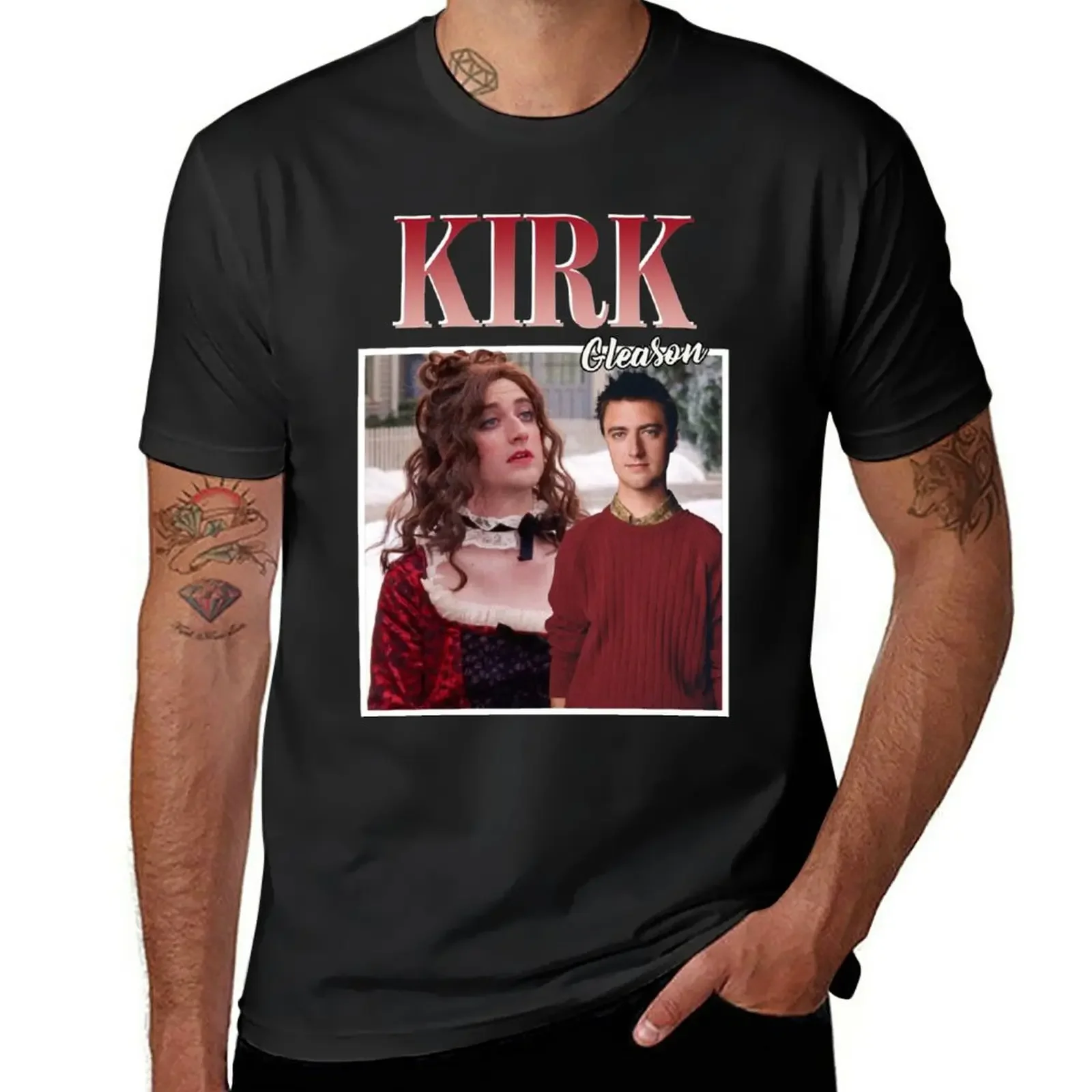 Kirk Gleason 90's Vintage T-Shirt korean fashion Aesthetic clothing customizeds Blouse designer t shirt men