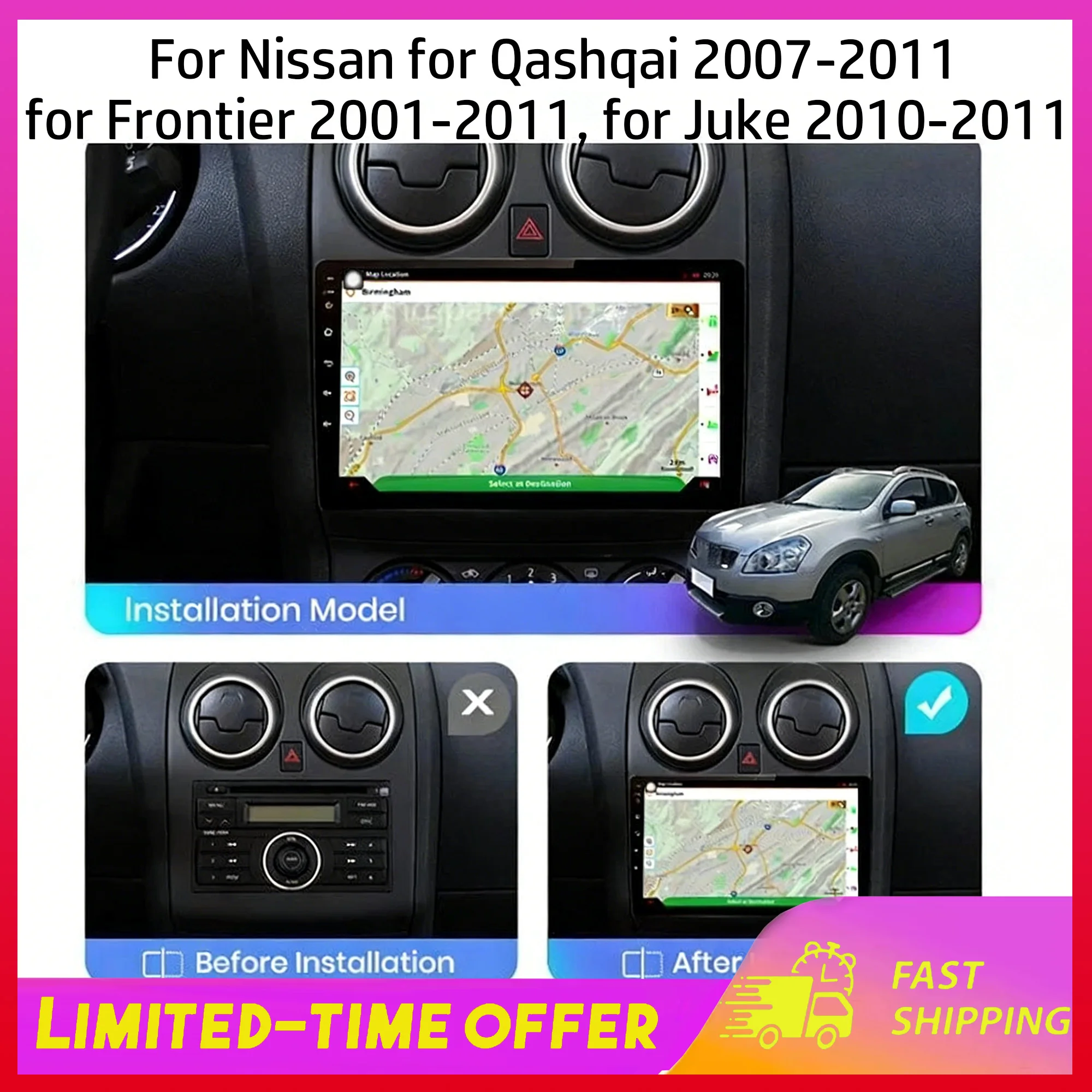 

Мультимедийная система Android 15 с Carplay для Nissan Qashqai 2007-2011, Frontier 2001-2011, Juke 2010-2011