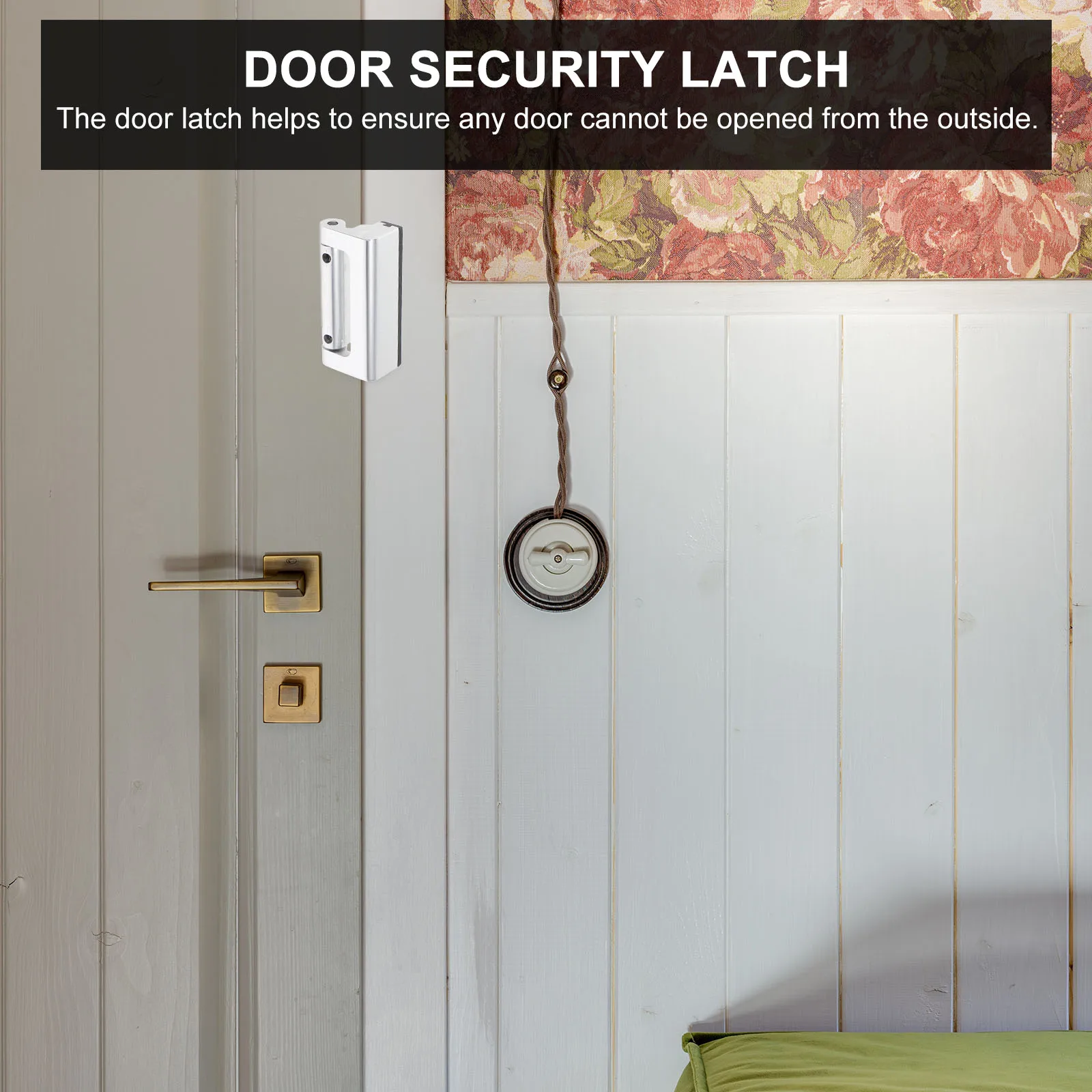 

Heavy Duty Aluminum Alloy Reinforced Security Lock For Apartment Hotel Home Anti-Theft Safety Latch Bar