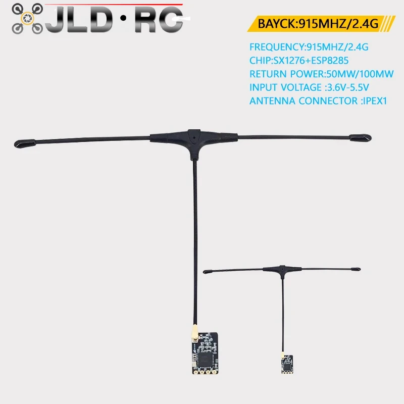 

BAYCK ELRS 915MHz / 2.4GHz NANO RX PRO LRS Receiver with T type Antenna Support Wifi upgrade for RC FPV Traversing Drones Parts