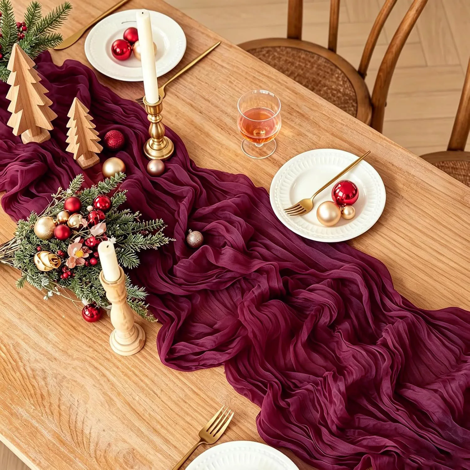 Lot de 10 chemins de table en  - Linen Table Runner avis et prix