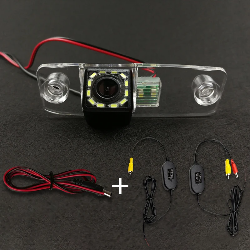 For Hyundai Elantra Accent Tucson Veracruz Sonata Terracan Wireless Car CCD Rear Camera Fisheye 12 Led Dynamic Night Frame