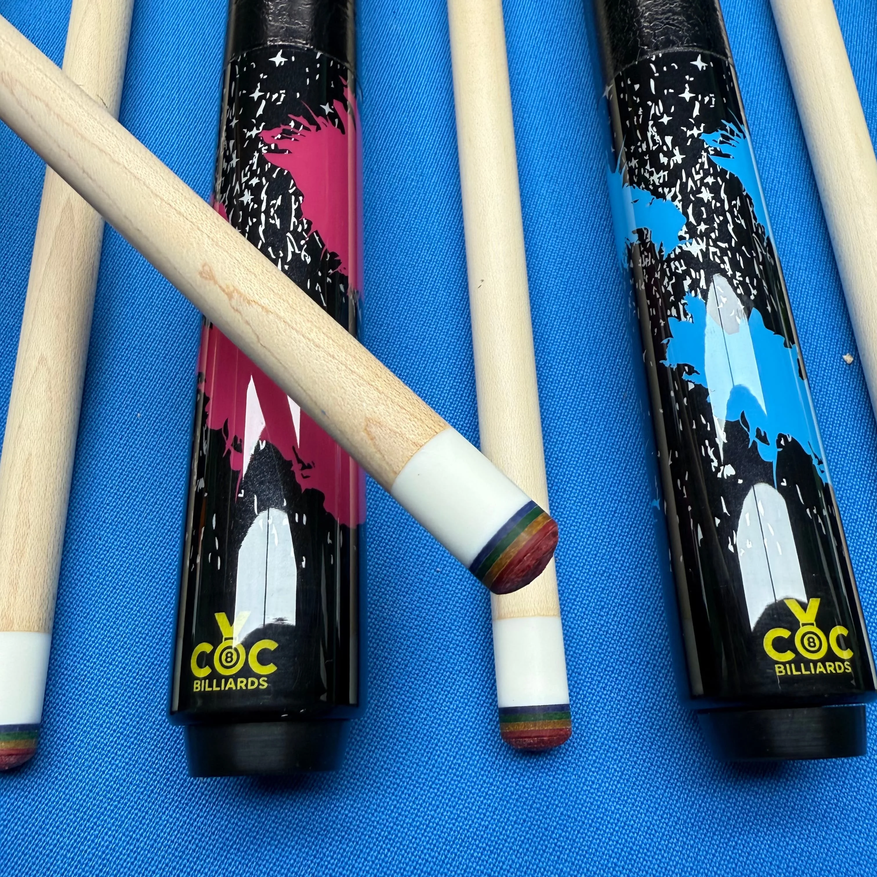 

STLF Professional 12.5mm Maple Pool Cue Stick 1/2 Joint Two Piece Large Tip 530g Billiard Cue for Club Bar Home Tournament