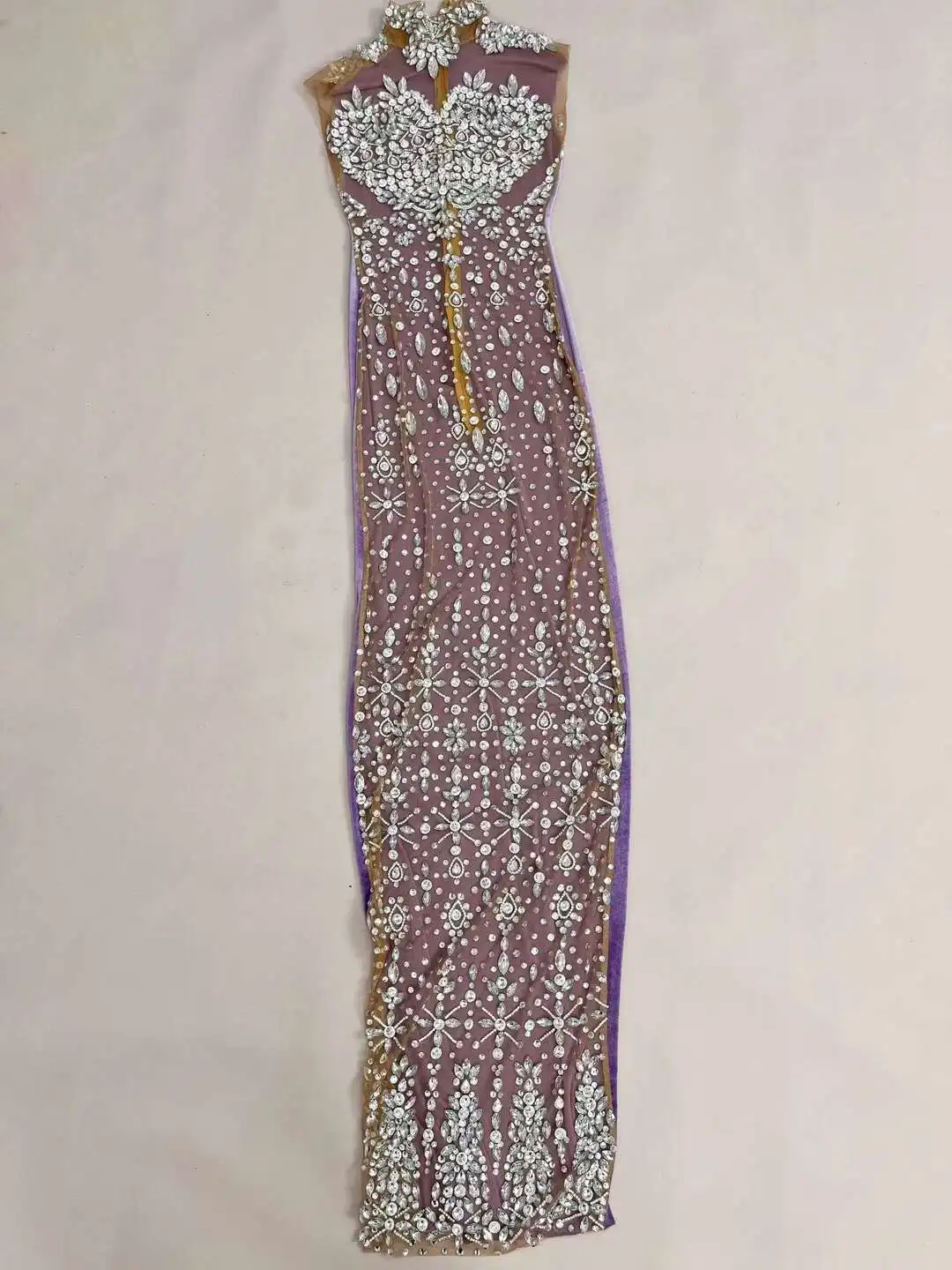 Hanxu-Robe de Déesse Senior avec Strass pour Femme, Tenue de Drag Queen, Accessoires de Séance Photo, Zones d'Évènement, Spectacle de Las Vegas