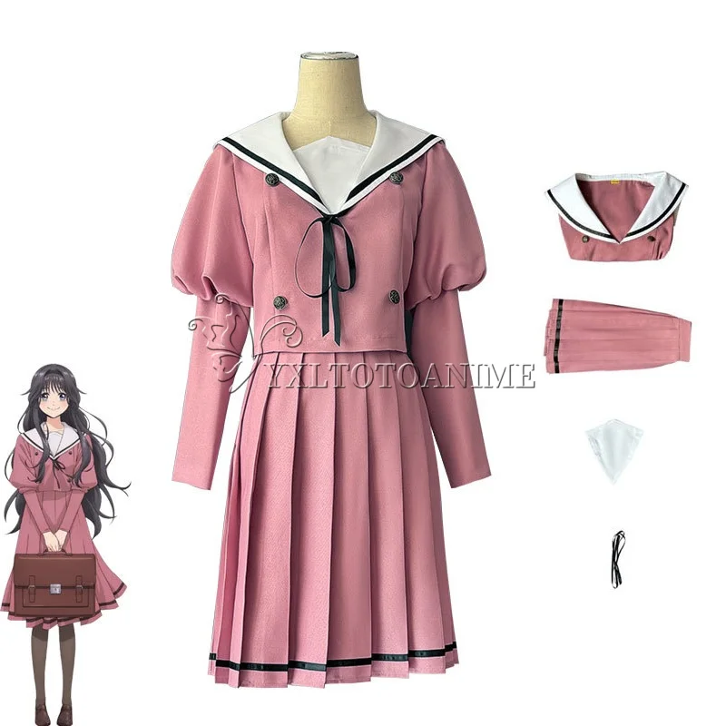 The Fragrant Flower Blooms With Dignity Waguri Kaoruko Cosplay Costume Long Wig JK Uniform Carnival Women Casual Daily Set
