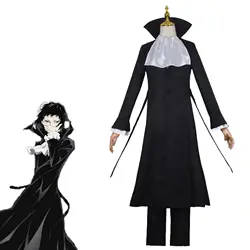 Costume de Cosplay de l'Anime Bungo Stray Dogs Akutagawa Ryunosuke, Uniforme Noir Everak, Vêtements d'Halloween et de ixde Noël