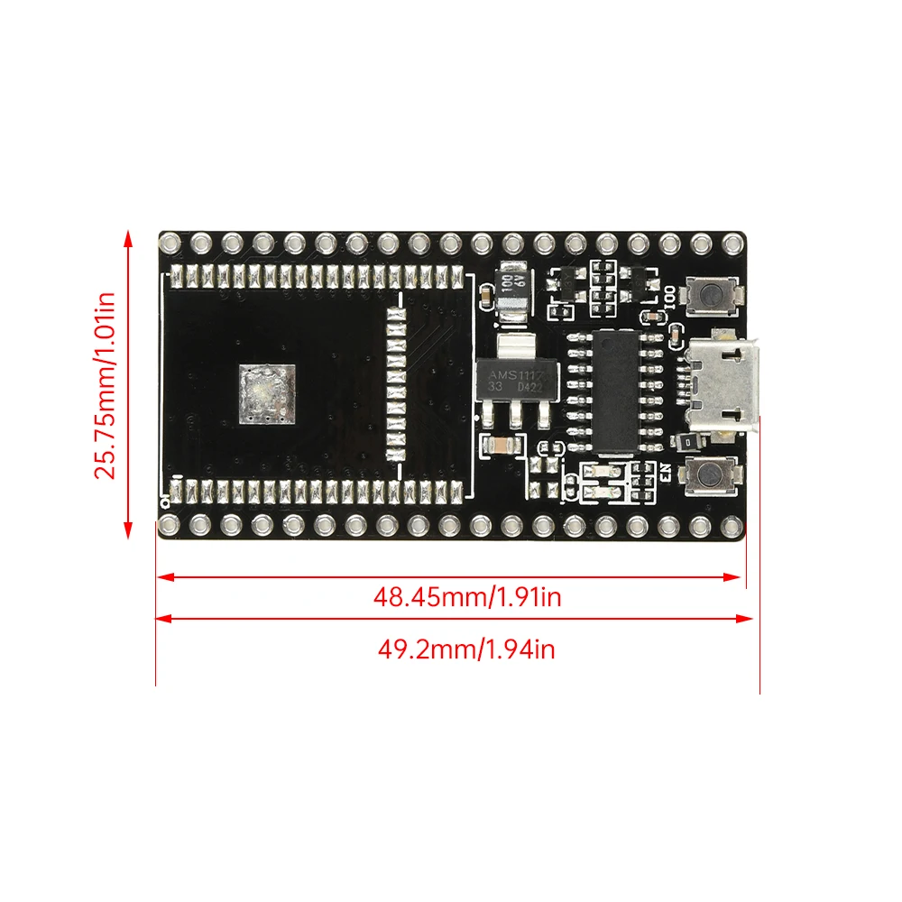 NodeMCU ESP-32S ESP32-WROOM-32E 개발 보드 마더보드 CH340 38 핀 헤더 마이크로 USB 인터페이스