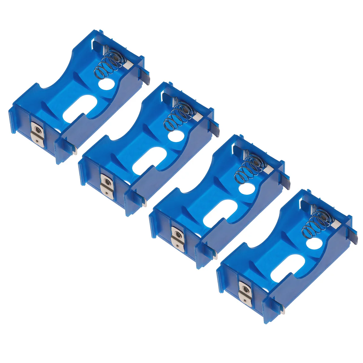 

4pc D-Cell Holder Snap-Together Plastic Case For Series Or Parallel Connection Durable For Lab Use