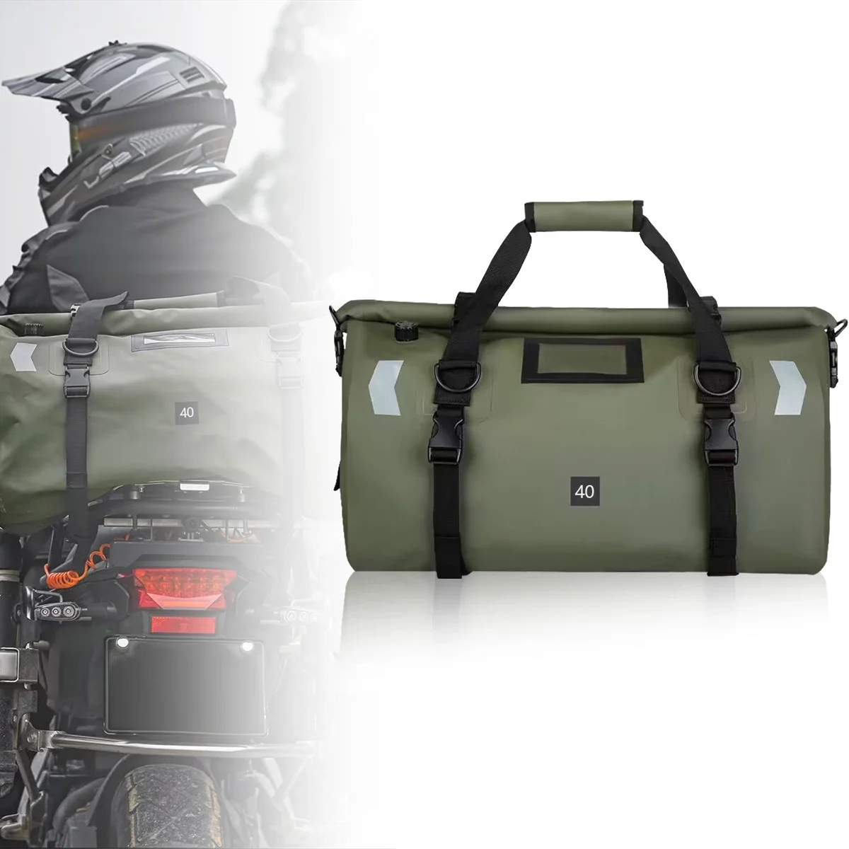 Waterdichte 20L/40L/50L/66L/70L/100L Droge Opbergtas voor Fiets Motor Reizen, Zwemmen, Varen, Kajakken, Kamperen & Strand