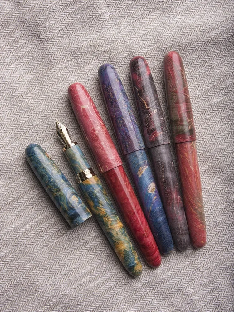 

Beautiful German Cumberland Hard Rubber Pen Golder Fountain Pen With Bock Nib No Clip For Business Writing Stationery Gift
