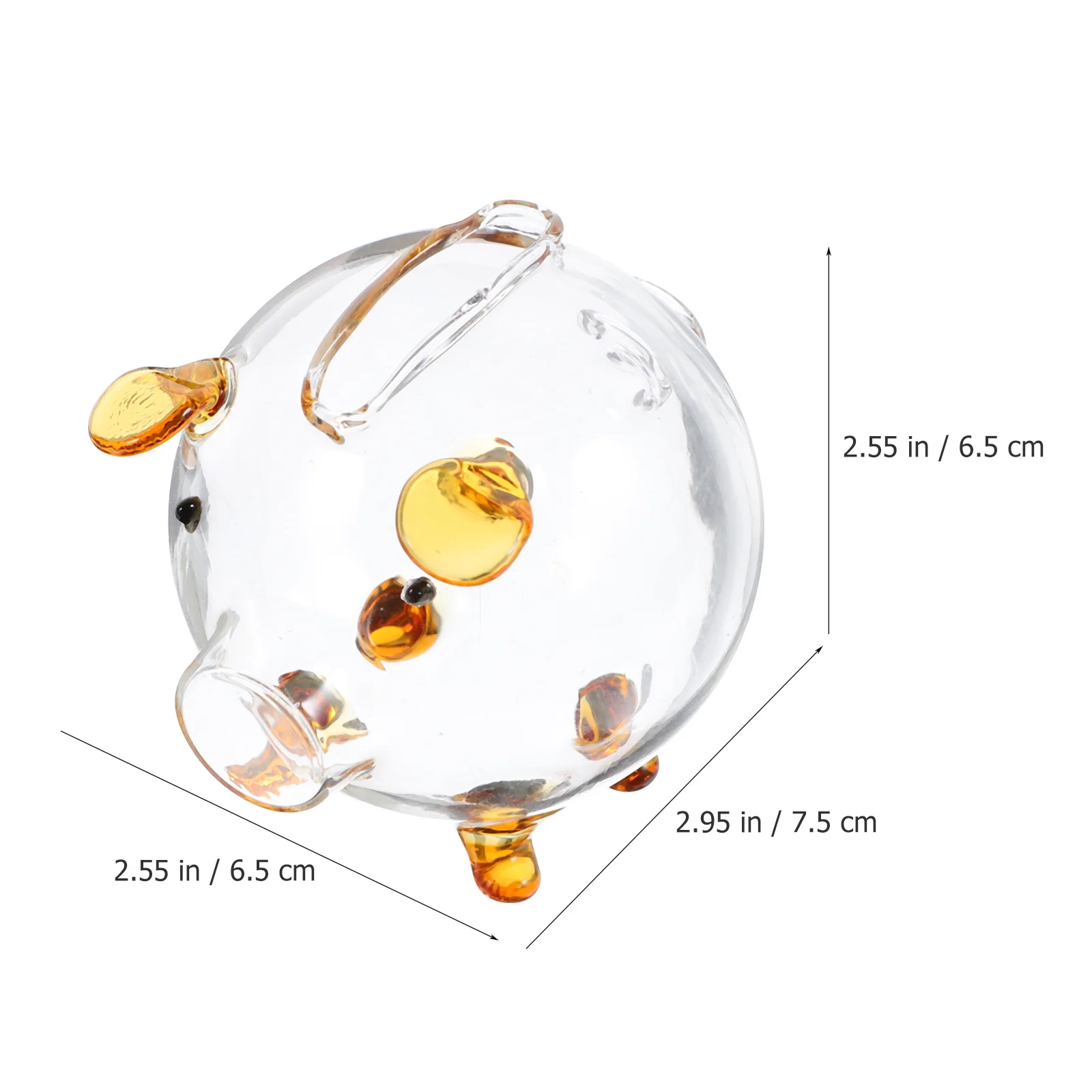 Helder glazen spaarpot Transparante geldpot Varkenvormige spaarpot Decoratief cadeau voor kinderen